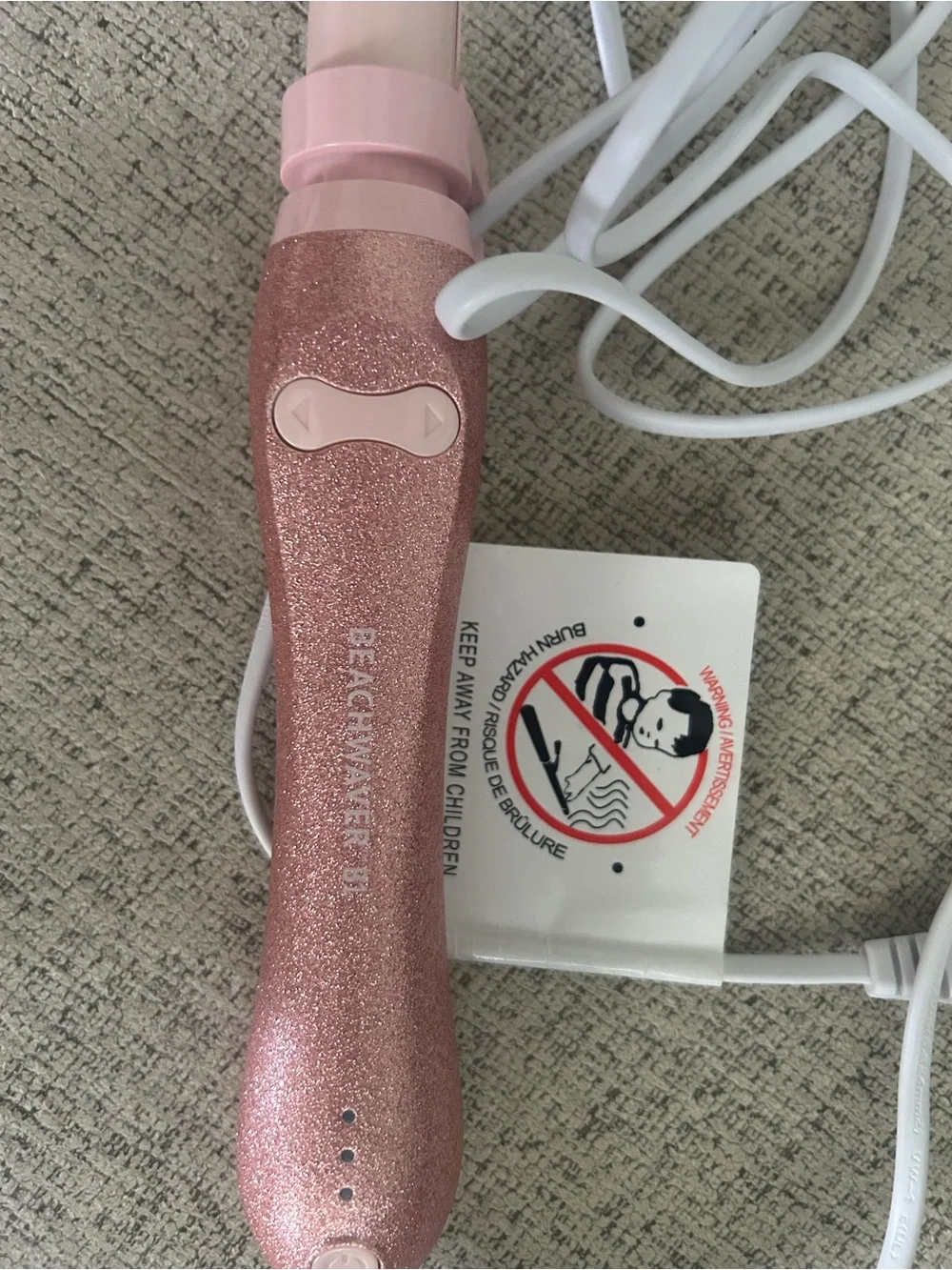 Pink Glitter Curling Wand- Beachwaver B1